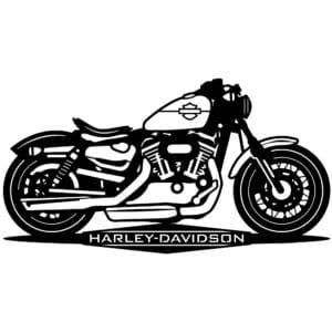 Arte Mural Harley. 1 x 0.6 mt Acero pintado